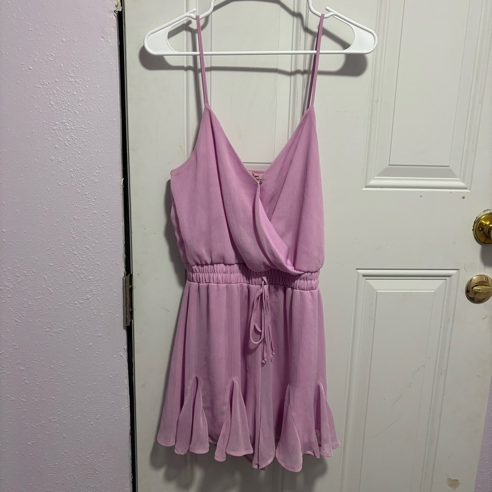 pink sleeveless jumpsuit, size M